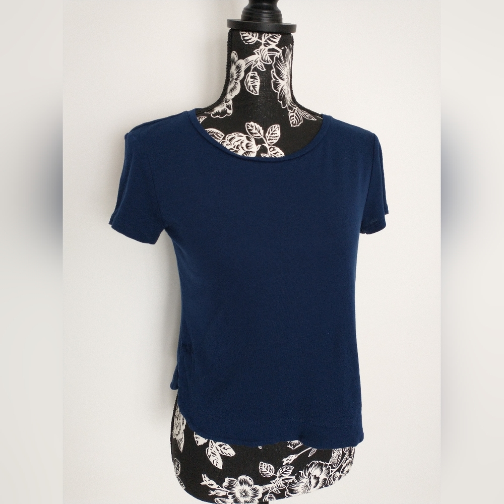Copper Key Navy Short Sleeve Top